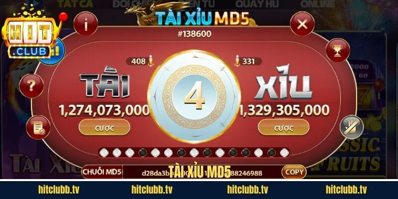 Tài Xỉu MD5 - Tựa Game Casino Với Công Nghệ Cao Tại Hitclub